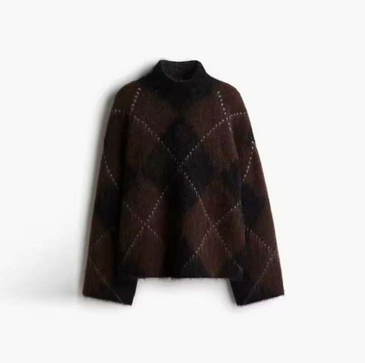 Madi | Fuzzy Mock Neck Sweater