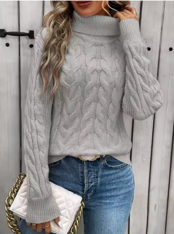 Hailey | High Neck Knitted Sweater