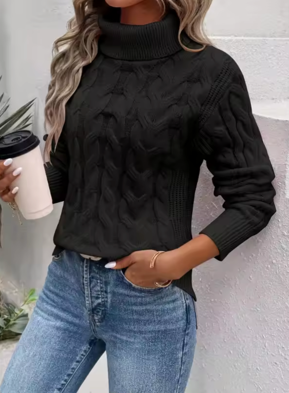 Hailey | High Neck Knitted Sweater