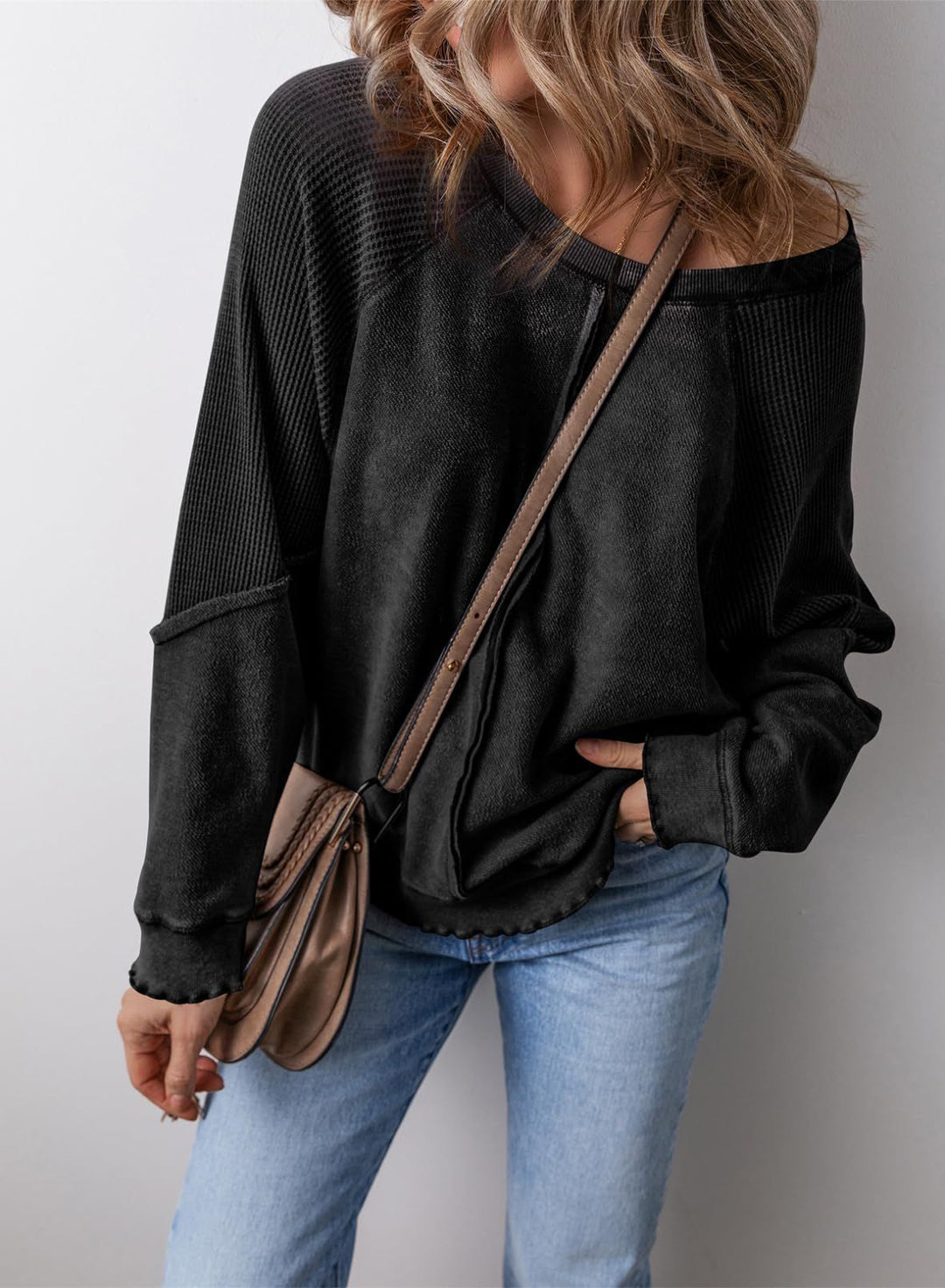Mischa | Casual Crew Neck Long Sleeve Cardigan