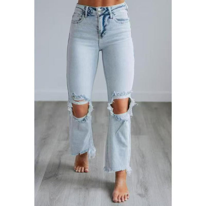 Tala | Casual Washed Slim-Fit Ripped Jeans