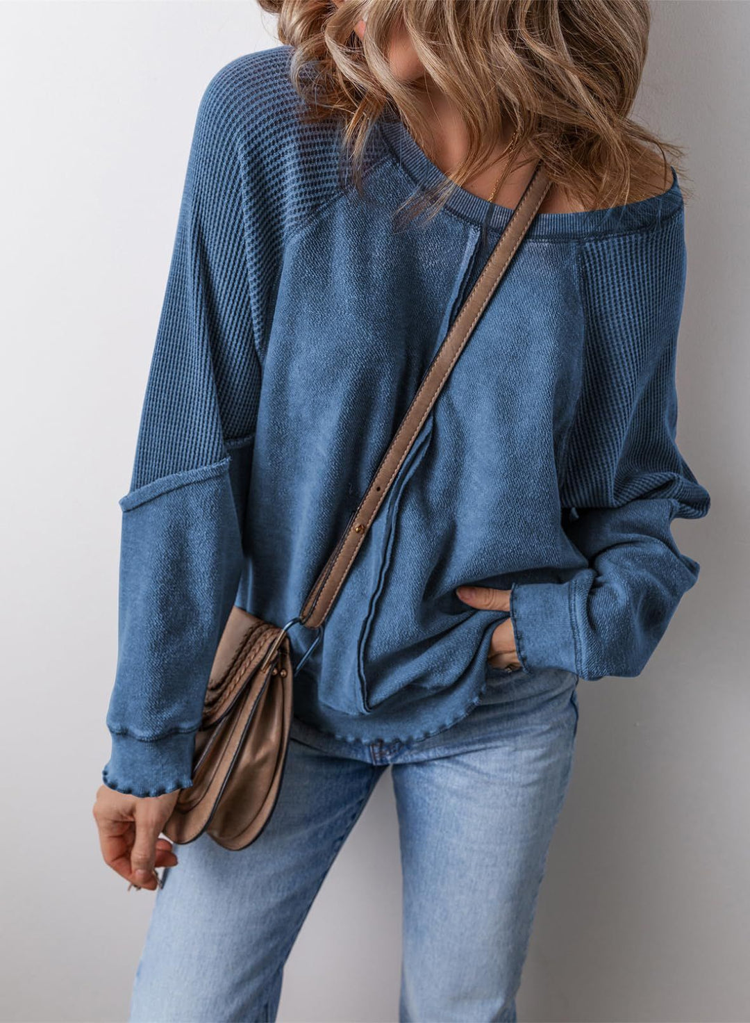 Mischa | Casual Crew Neck Long Sleeve Cardigan