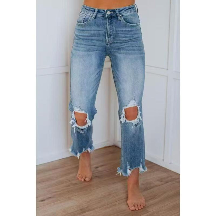 Tala | Casual Washed Slim-Fit Ripped Jeans