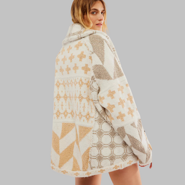 Meave | Vintage Button Down Collar Long Sleeve Oversized Cardigan